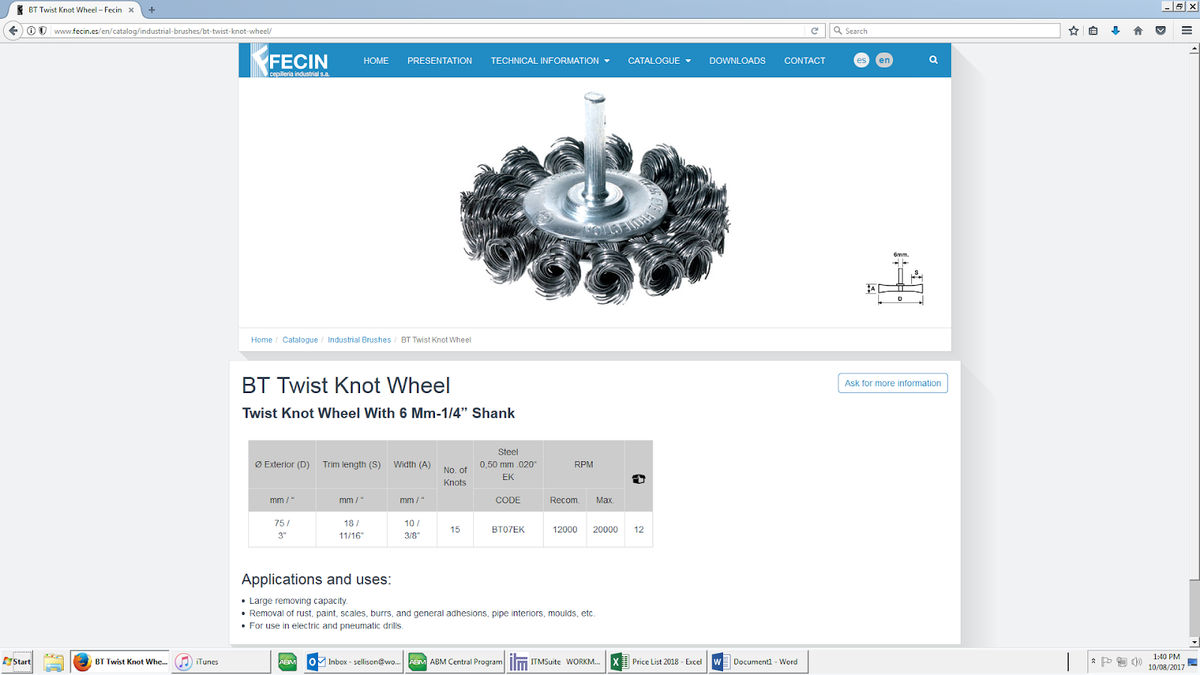 SHAFT MOUNTED WIRE WHEELS